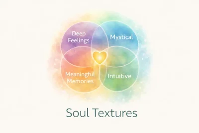 Soul Textures diagram illustrating layers of deep feeling, intuition, memory, and mystical awareness within embodied human experience.